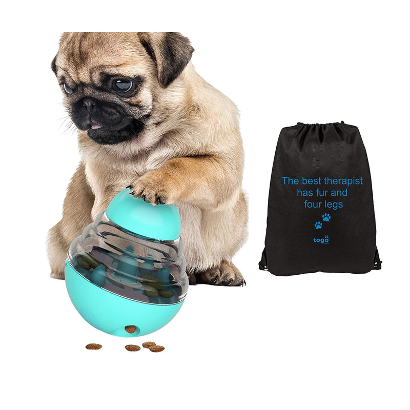 Dog Treat Dispensing Dog Toy - Dog Treat Ball/Food Dispenser/Interactive Toys/Slow Eating IQ Treat Ball for Small- Medium Dogs and Cats + Dog Walking Bag - PawsPlanet Australia