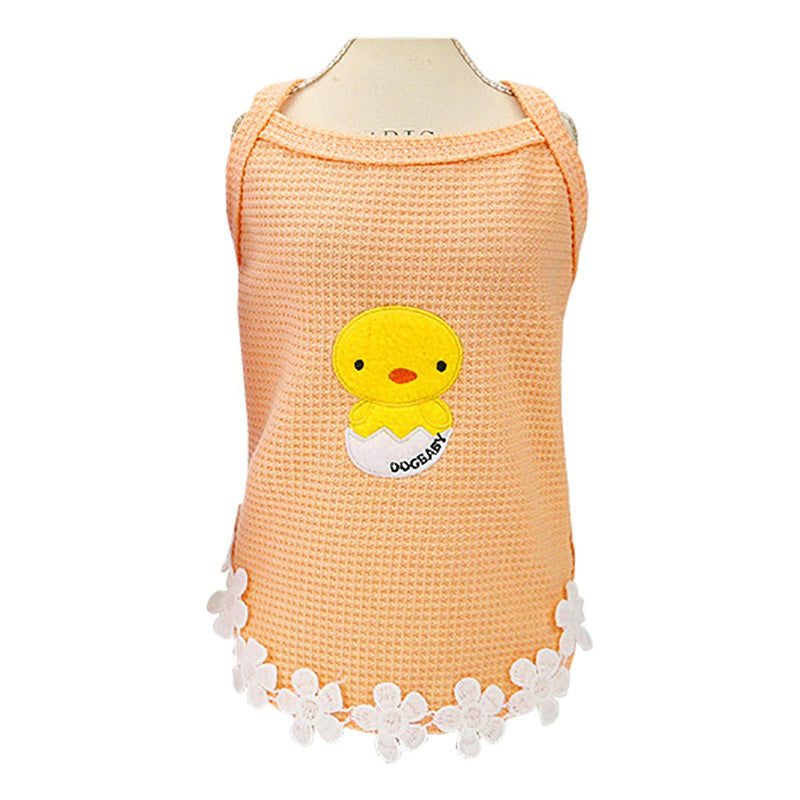 Dog Dress Puppy Skirt Dog Clothes Princess Dresses Tutu Chick Braces Skirt Wedding Cotton Suspender Skirt for Small Dog Girl Female Cat (Orange, S) Orange - PawsPlanet Australia