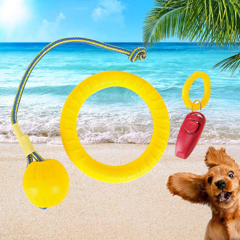 6 PCS Puppy Dog Chew Toys, Strong Dog Toys for Tough Chewers, Dog Chew Rope Toys from 8 Weeks Dog Gift Sets, Dogs Treats Toys for Small and Medium Dog (Flying Ring Toys-3PCS) Flying Ring Toys-3PCS - PawsPlanet Australia