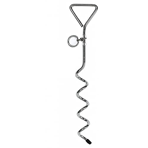 Dog Stake Metal, Pet Stake Spiral Tie-Out Pet Supply Tether Dog Leash Anchor Stakes with Spiral Shape Suitable for Outdoor Yard and Camping Small, Medium and Large Pets, Stake-Out Spike, Dog tie out - PawsPlanet Australia