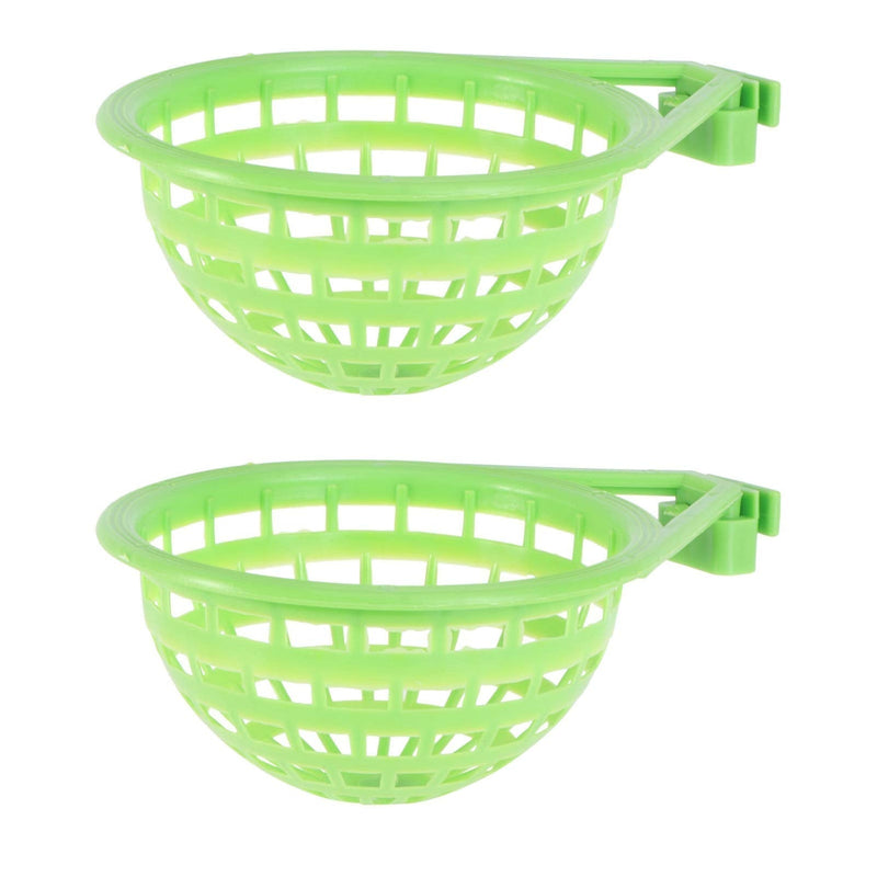 POPETPOP 2pcs Plastic Pigeon Bird Canary Nest Hollow Hanging Cage Hatching Tool Pan Finch Parrot Canary Pigeon Nest Bowl Bird Breeding Hatching Nest 11X11CM - PawsPlanet Australia