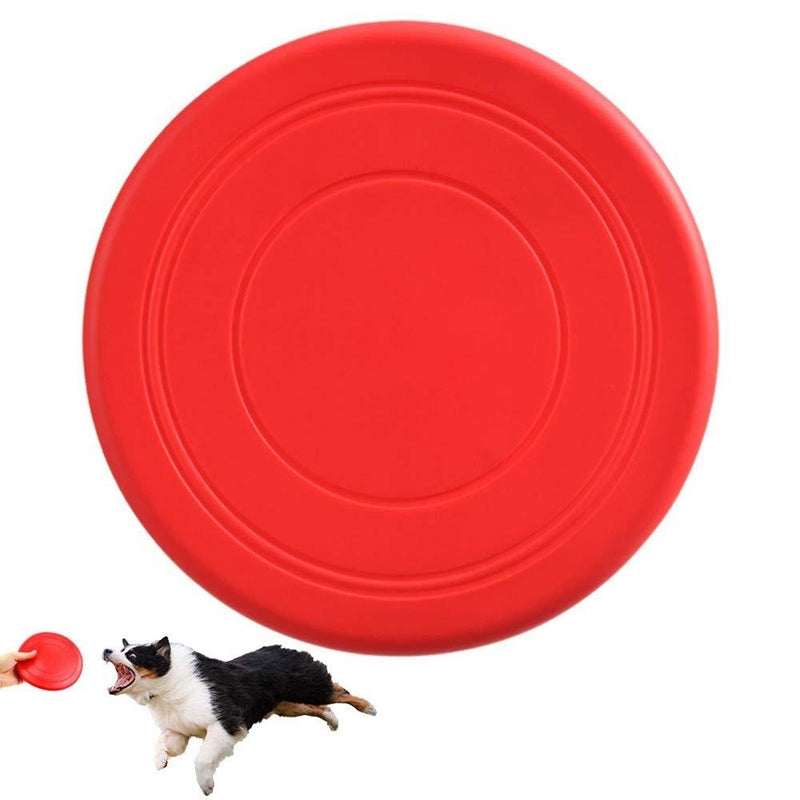 Frisbees for Dogs,Red Tossing Toys Durable Rubber for Most Size Dog Puppy 7Inch - PawsPlanet Australia