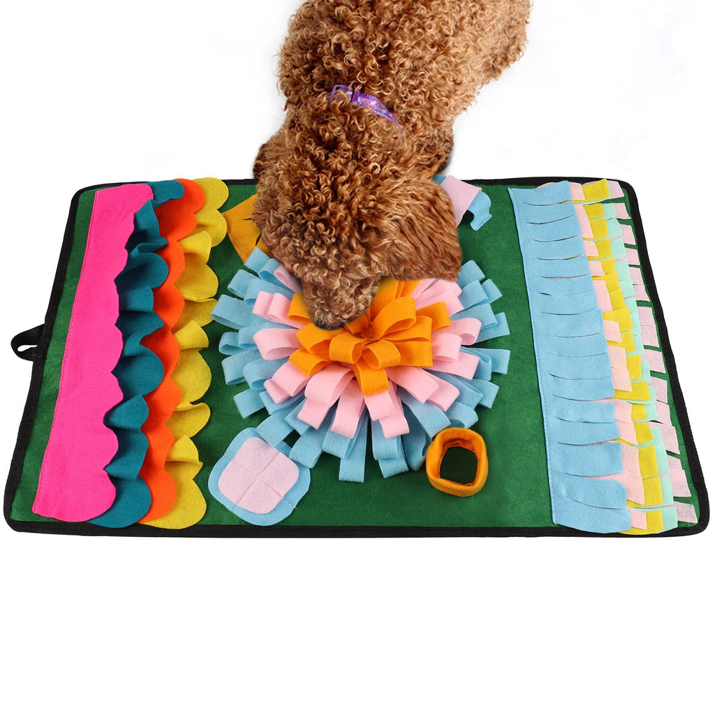 BLOOMWIN Snuffle Mat for Dogs Pet Feeding Mat Training Mats Encourages Natural Foraging Skills Green - PawsPlanet Australia
