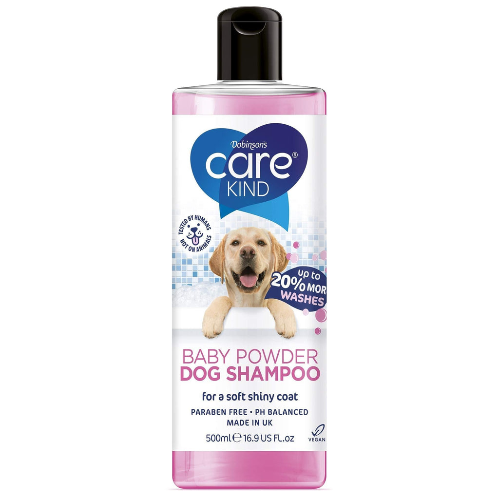 CAREKIND Baby Powder Dog Shampoo 500ml professional dog grooming shampoo for smelly dogs with baby fresh scent, best puppy shampoo with conditioner, Vegan pet shampoo (1x 500ml) 500 ml (Pack of 1) - PawsPlanet Australia