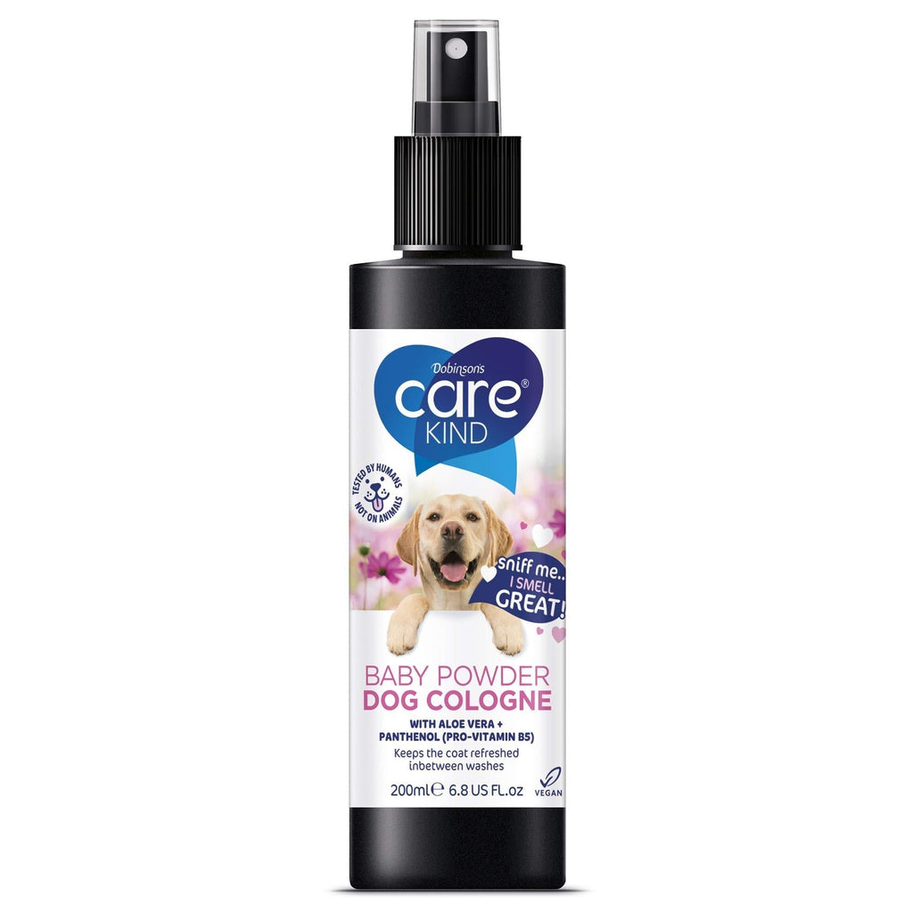 CAREKIND Baby Powder Dog perfume - 200ml dog spray with spray pump, Vegan dog cologne is a dog deodoriser spray. dog perfume spray dog deodorant use with our baby powder Dog Shampoo (1x 200ml) 200 ml (Pack of 1) - PawsPlanet Australia