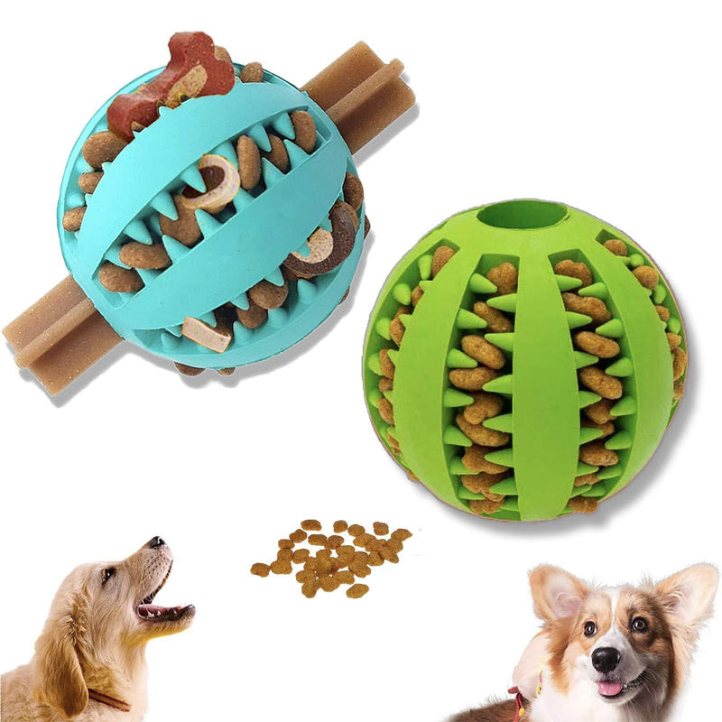 Dog Ball,7 cm/2.75 inch Dog Treat Balls,Rubber Ball Chew Toy Teeth Cleaning for Large Dog and Puppy (2 Sets) - PawsPlanet Australia