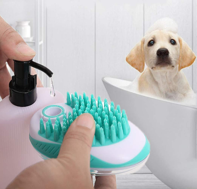 Dusenly 2 in 1 Pet Bath Brush Grooming Brushes Massage Foaming Shower Pet Cleaning Hair Multifunctional Tools - PawsPlanet Australia