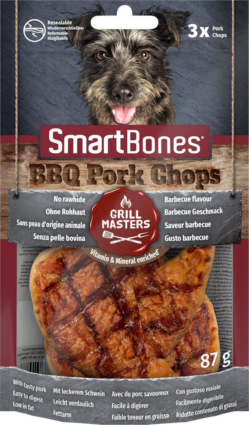 SmartBones BBQ Pork Chops Grill Masters Rawhide-Free Chewy Treats for Dogs, Barbecue Flavour, Made With Tasty Pork - PawsPlanet Australia