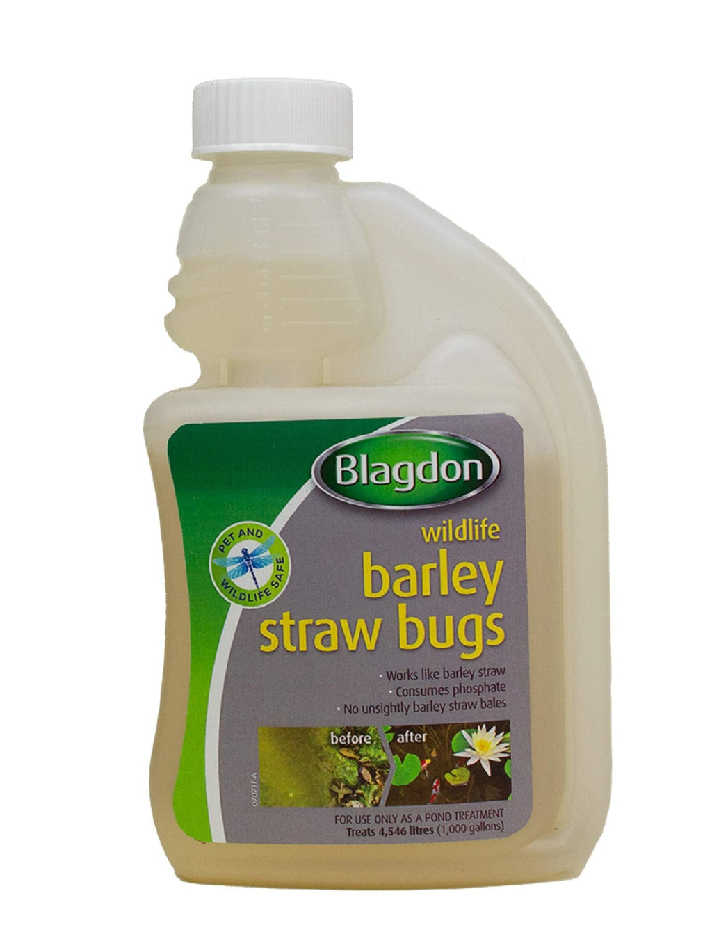 Blagdon Natural Barley Straw Bugs, Clears Green Water, Algae And Blanketweed From Ponds, Pet And Wildlife Safe, 250Ml 250 ml (Pack of 1) - PawsPlanet Australia