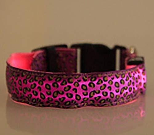 Led Dog Collars with Light, Buckle Adjustable Safety Nylon Collars USB Rechargeable Three Lighting Modes, Fast Flash, Slow Flash, and Continuous Light for Small Medium Large Dogs Pink-1 S (12.6-15.7"/ 32-40cm) - PawsPlanet Australia