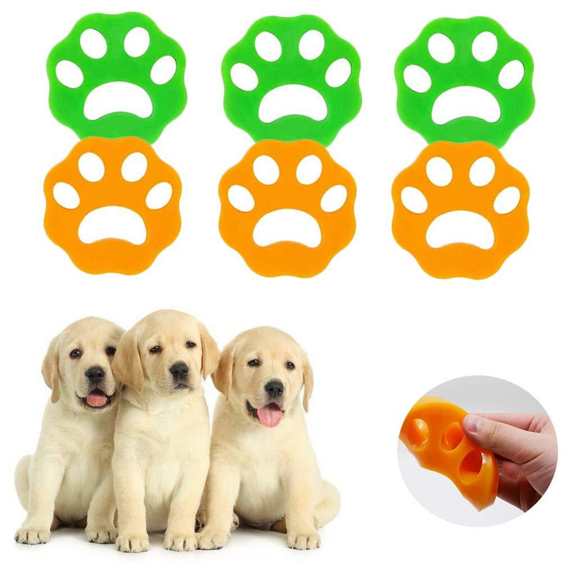 Pet Hair Remover for Laundry，Washing Machine Hair Catcher and Pet Fur Catcher，Reusable Washing Cleaning Ball for Animal Hair/Clothes/Bedding - 6 Pack (Round) (Quincunx) Quincunx - PawsPlanet Australia