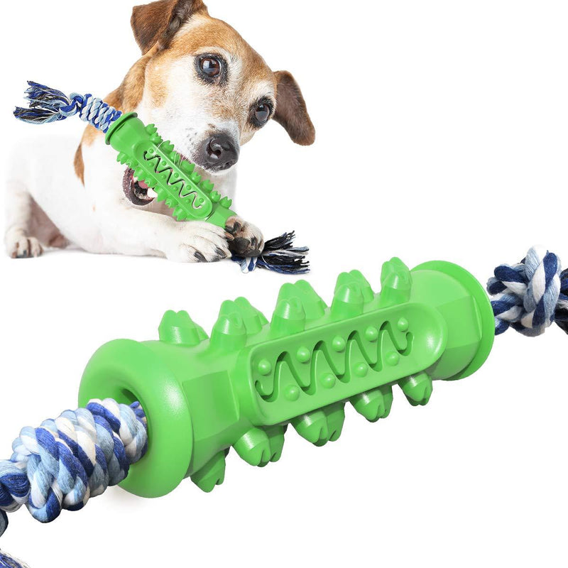 Dog Toothbrush Chew Toy – Food-Grade Soft TPR Dog Teeth Cleaning Toy – Tough Dog Toys with Rope Ends – Improved Oral Care – Ideal for Small, Medium, Large Breeds - PawsPlanet Australia