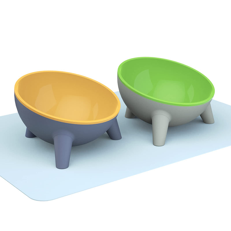 Cat Bowls Tilted Raised Double : Legendog Cat Feeding Bowls with Stand Elevated Cat Food Water Bowl Kittens Dishes 15° Inclined Angle Cat Feeder - PawsPlanet Australia