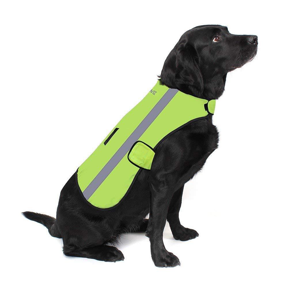 Proviz Classic Hi Viz Reflective Waterproof Fleece-Lined Dog Coat Hi Visibility Jacket M - PawsPlanet Australia