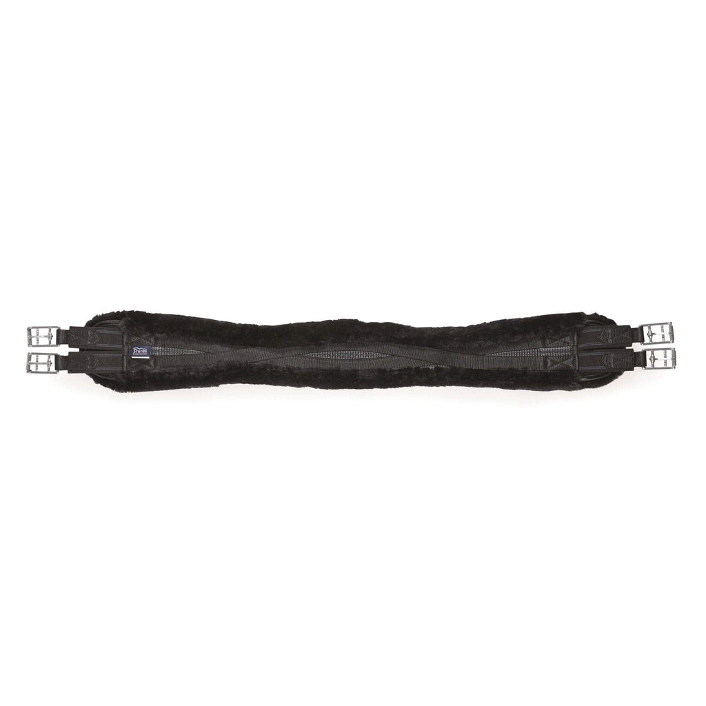 Shires Performance SupaFleece Elastic Contour Girth - Black 38 - PawsPlanet Australia