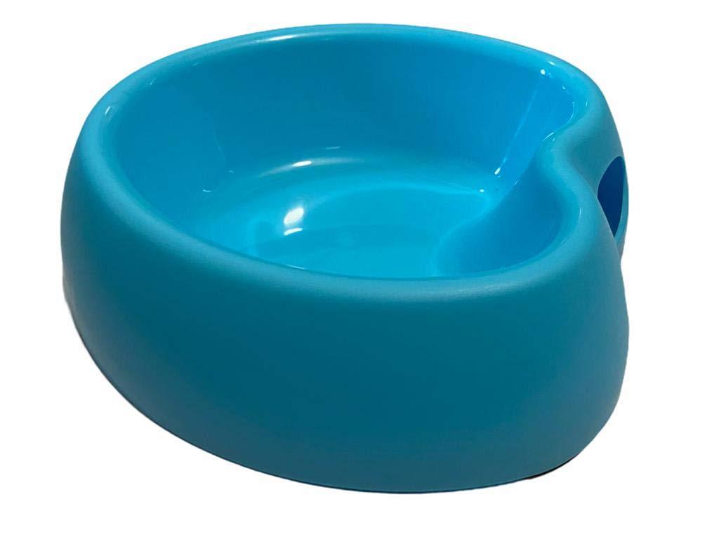 Dog and Cat Pet Heart Shape Food and Water Plastic Bowl for Puppies and Cat Kitten (Blue) Blue - PawsPlanet Australia