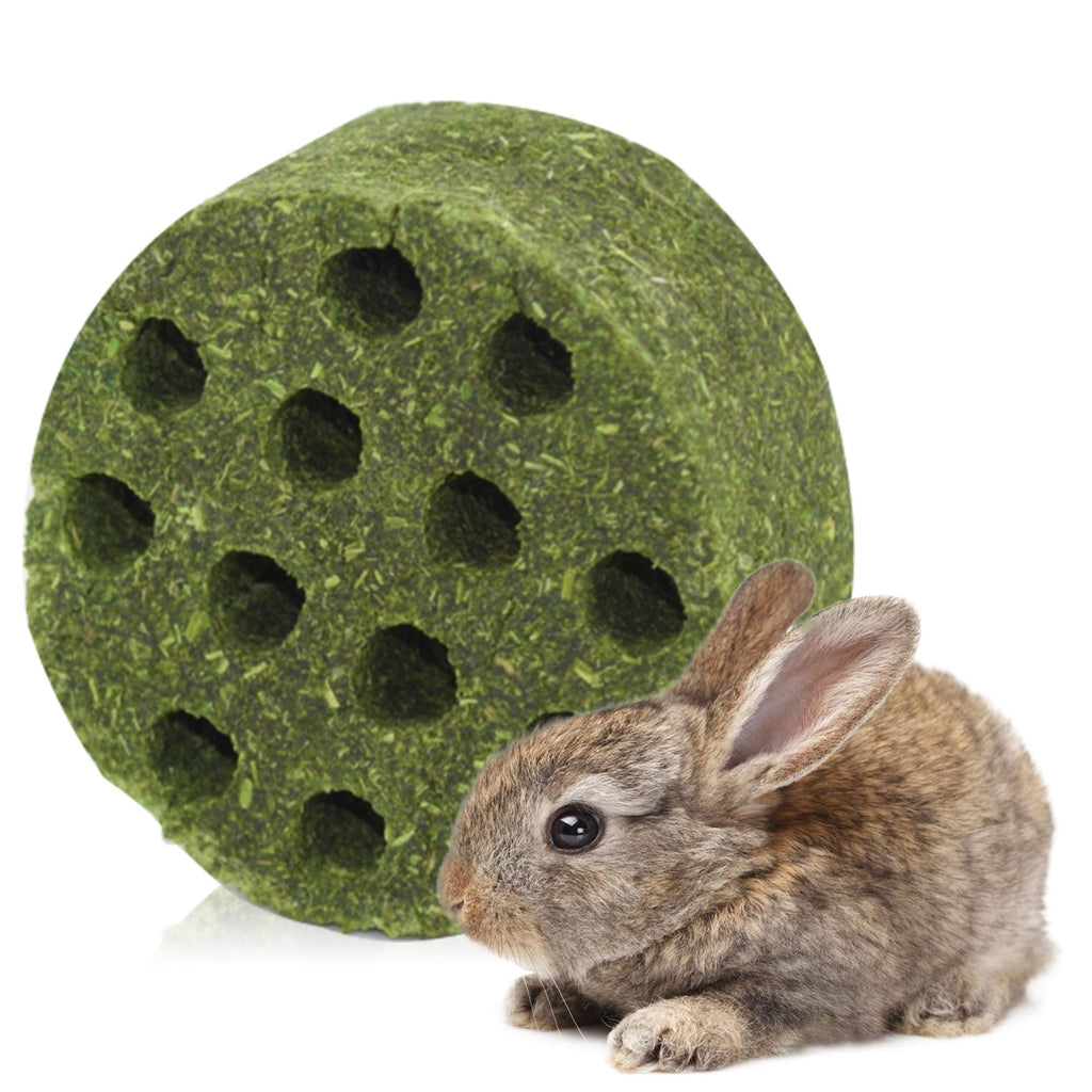 JMZYQ Rabbit Timothy Grass Hay Cake Pet Treats for Teeth Grinding, Natural Alfalfa Grass Chew Toys for Bunny hamsters(Large) L (Pack of 1) - PawsPlanet Australia