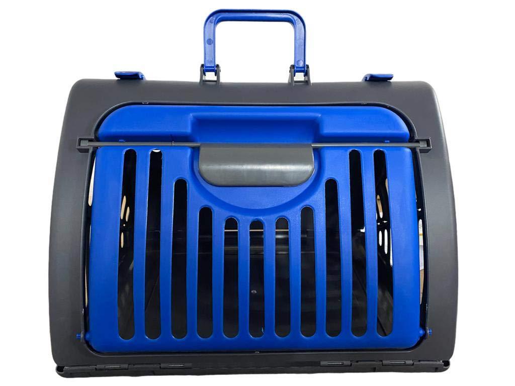 Large Pet Carrier For Cat Dog Rabbit Plastic Handle Box Crate Portable Carry Travel Cage (Blue) Blue - PawsPlanet Australia