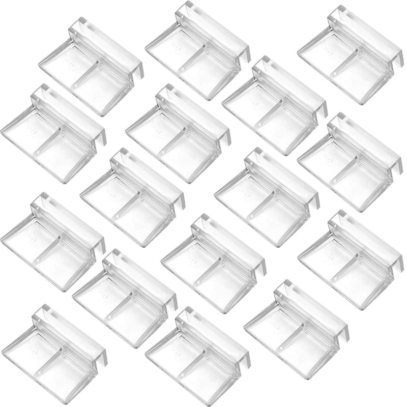 NC 16 Pcs Fish Tanks Glass Cover Clip 6mm Transparent Aquarium Fish Tanks Support Holder Universal Acrylic Lid Clips for Rimless Aquariums - PawsPlanet Australia