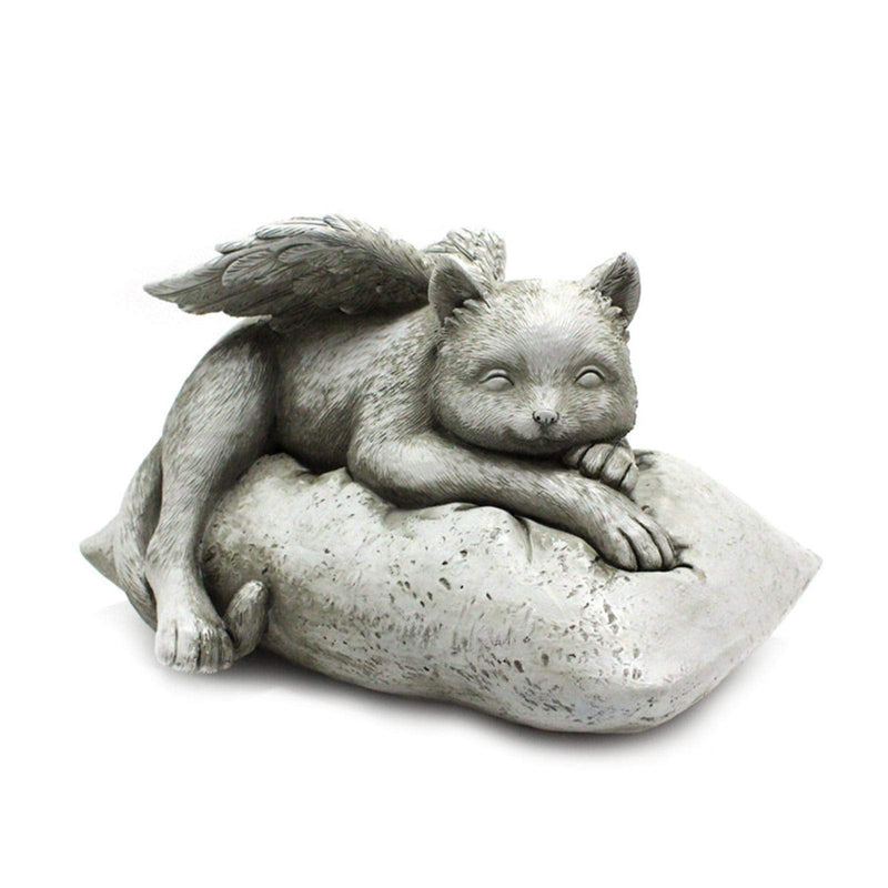 POHOVE Dog Angel Pet Memorial Grave Angel Pet Memorial Statue Angel Dog with Butterfly Statue Grave Cat Garden Statues Marker Stone Figurine Outdoor Garden Desktop Resin Yard Decor 7.87x4.72x5.12inch Cat Shape - PawsPlanet Australia