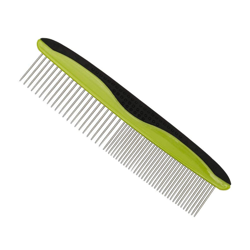 Dogs Grooming Comb YOKA Cat Comb with Stainless Steel Rounded Teeth Rubber Handle for Large, Medium and Small Dogs and Cats, Removes Loose Undercoat, Knots, Mats and Tangled Hair - PawsPlanet Australia