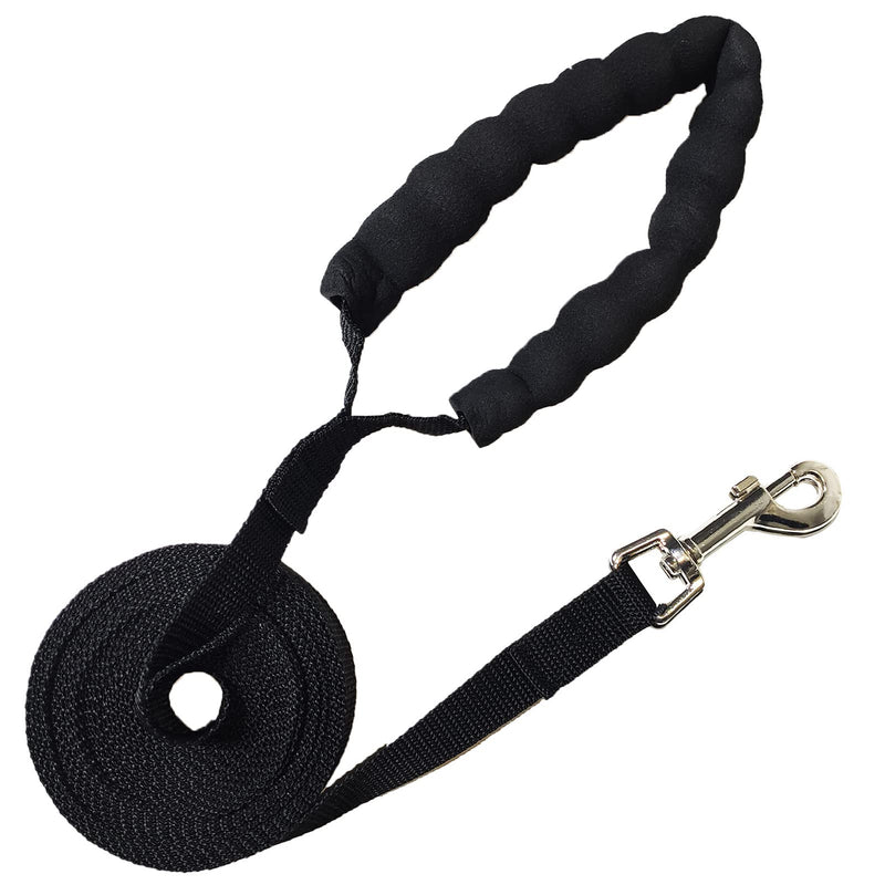 Mainiusi Dog Training Lead Leash 6m /20ft Extra Long Line Dog Rope for Large, Medium, Small Dogs Pet Nylon Recall Lead for Camping Tracking Training Obedience Backyard Playing Running 6m with padded handle Black - PawsPlanet Australia
