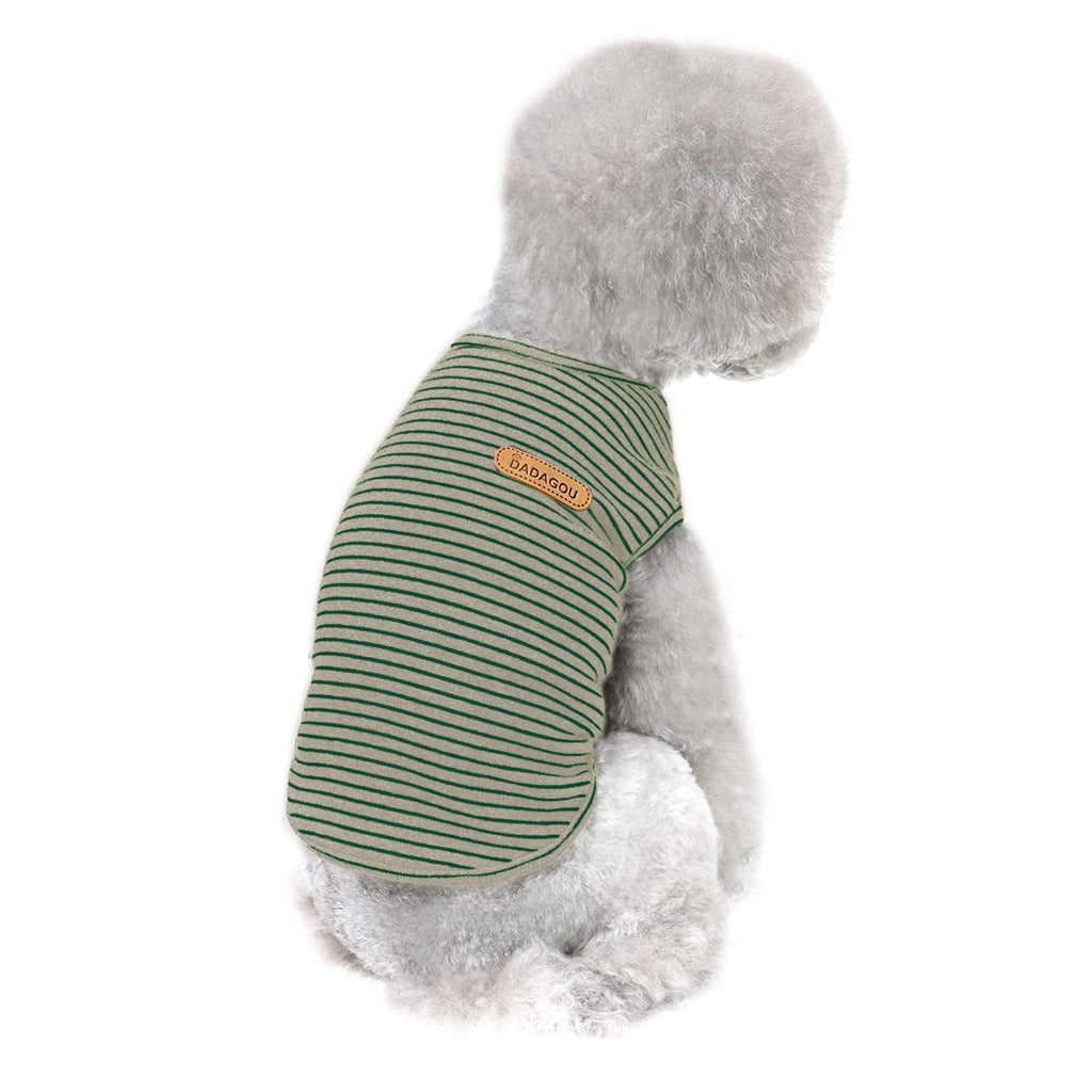 Dog Striped T-Shirt, YAODHAOD Pet Basic Cotton Sleeveless Vest Tee Shirt, Summer Dog Soft Breathable Shirts for Small Medium Dog Cat Clothes… (Medium) - PawsPlanet Australia