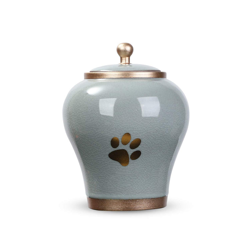 Youdear Memorials 6'' Handicrafts Pet Urns,Premium Urns for Dog and Cat Ashes,Suitable Size Cremation Urns for Ashes Up to 55 Cubic inches Cyan - PawsPlanet Australia