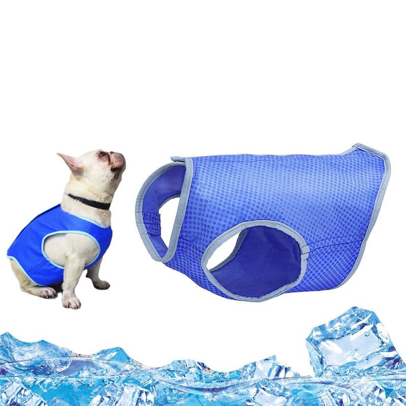 Dog Cooling Vest, Dog Cooling Jacket, Dog Cooling Coat, Cool Jackets for Dogs,Pet Cooling Vest, Safety Breathable Sun-proof Pet Vest with Magic Tape, for Outdoor Hiking Training (S,Blue) S - PawsPlanet Australia