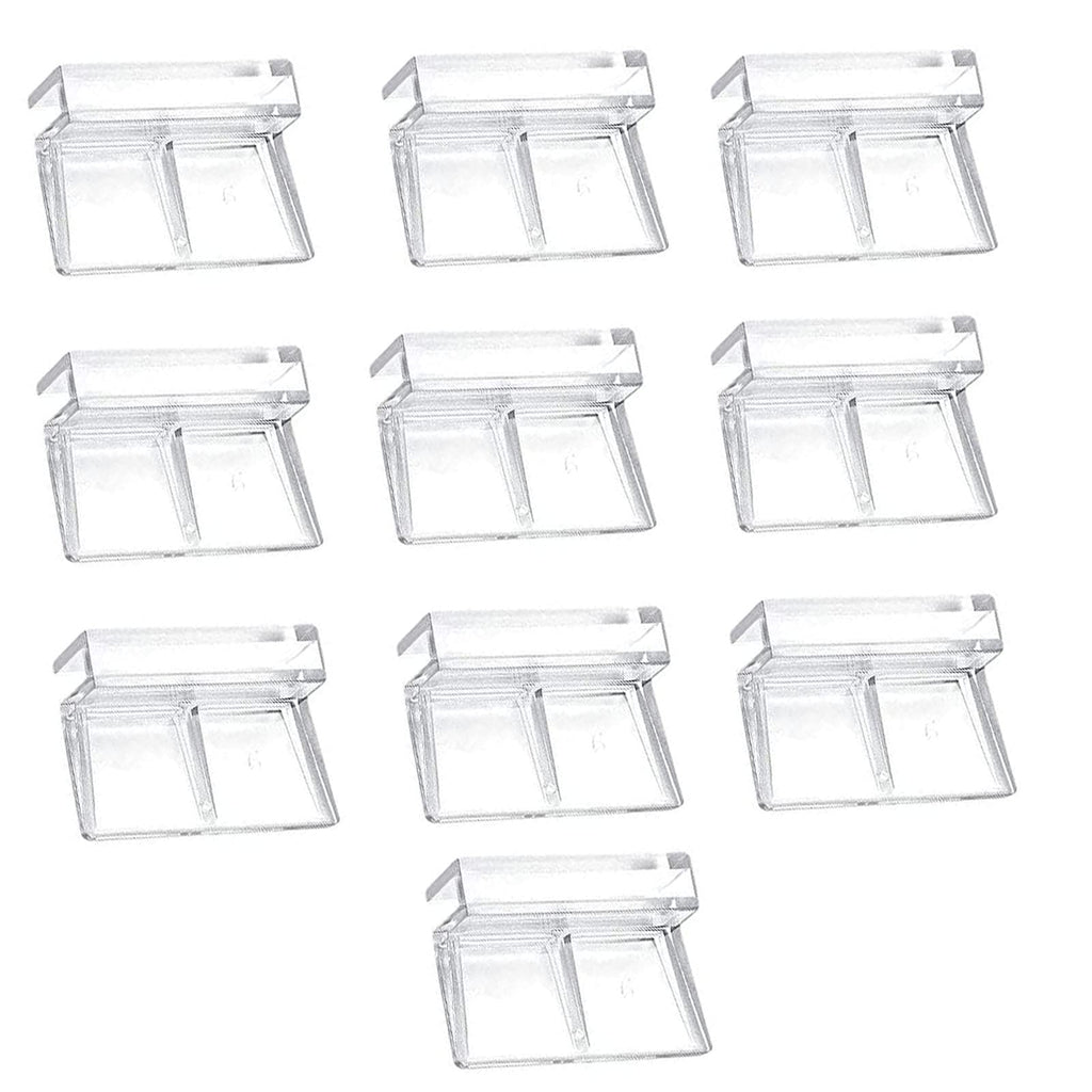 Istloho 10 Pieces Fish Tank Glass Cover Clips 6mm Fish Tank Clips Acrylic Aquarium Glass Cover Clip Fish Tank Lid Holder Support - PawsPlanet Australia