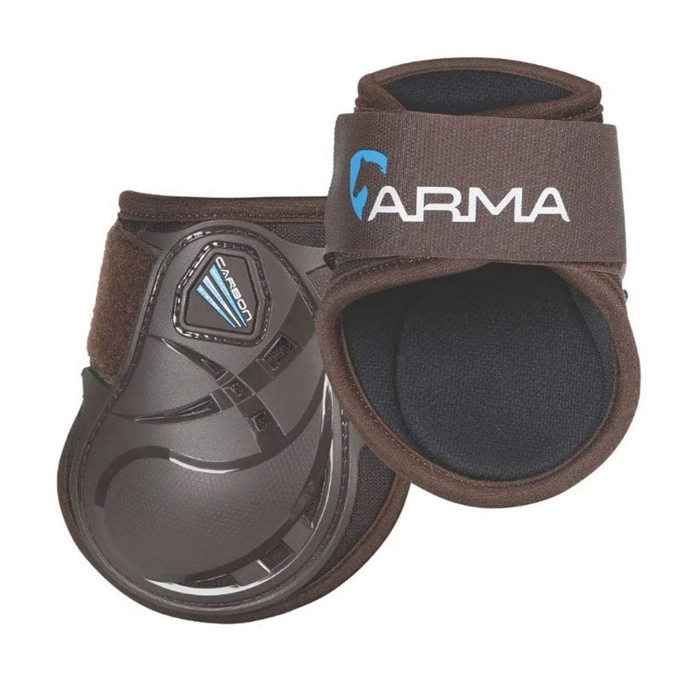 Shires Arma Carbon Fetlock Boots - Brown Full - PawsPlanet Australia