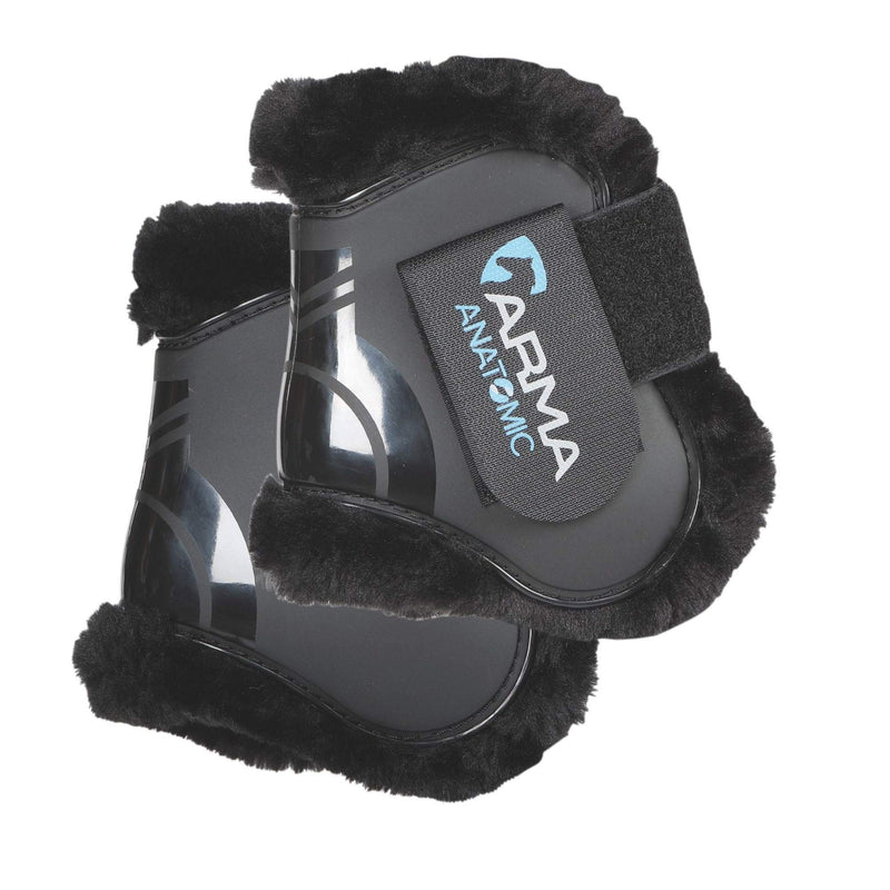 Shires ARMA SupaFleece Fetlock Boots - Black Pony/Cob - PawsPlanet Australia