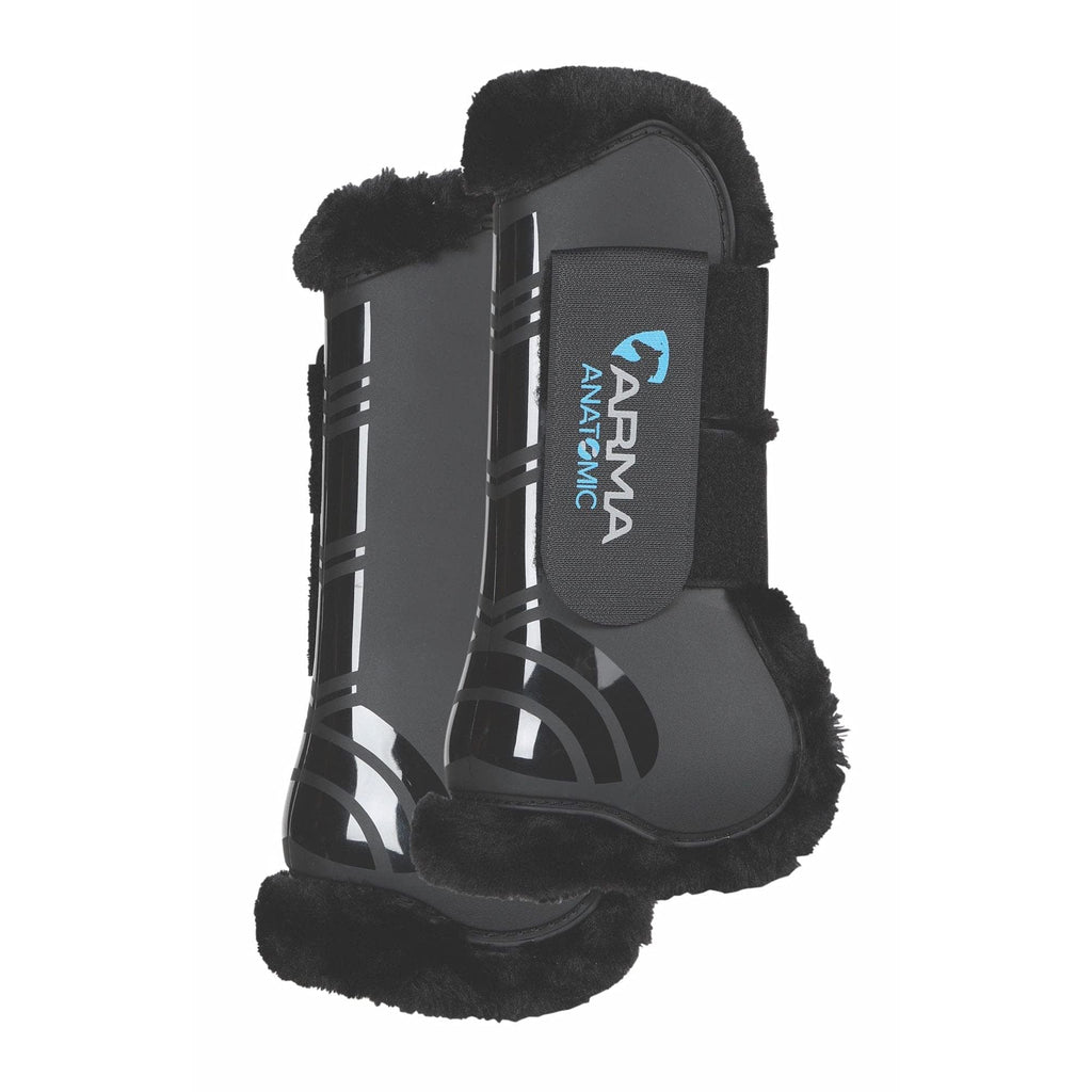 Shires ARMA SupaFleece Tendon Boots - Black Cob - PawsPlanet Australia