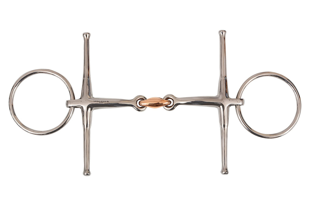 Loose Ring Fulmer Snaffle Bit Double jointed with Copper Lozenge (UKSALES25®) (4.5 INCHES) 4.5 INCHES - PawsPlanet Australia