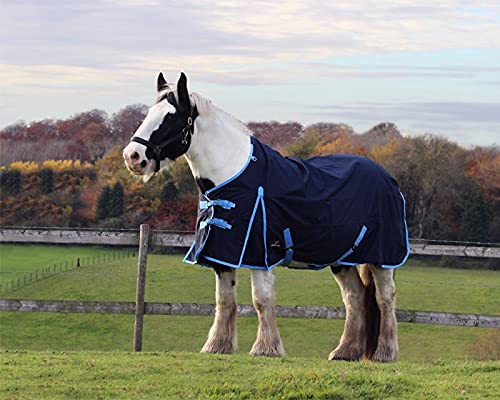 Jump Equestrian No Fill Turnout Horse Rug Waterproof Turnout Horse Rug 600D Navy (5'3'') 5'3'' - PawsPlanet Australia