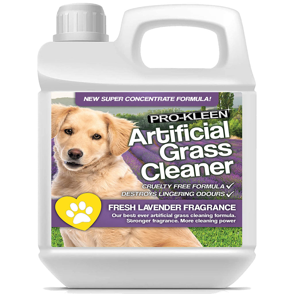 Pro-Kleen Artificial Grass Cleaner for Dogs and Pet Friendly Cruelty Free Disinfectant with Deodoriser 4 in 1 (10:1 Super Concentrate Makes 10 Litres) (1 Litre (Lavender)) 1 l (Pack of 1) - PawsPlanet Australia