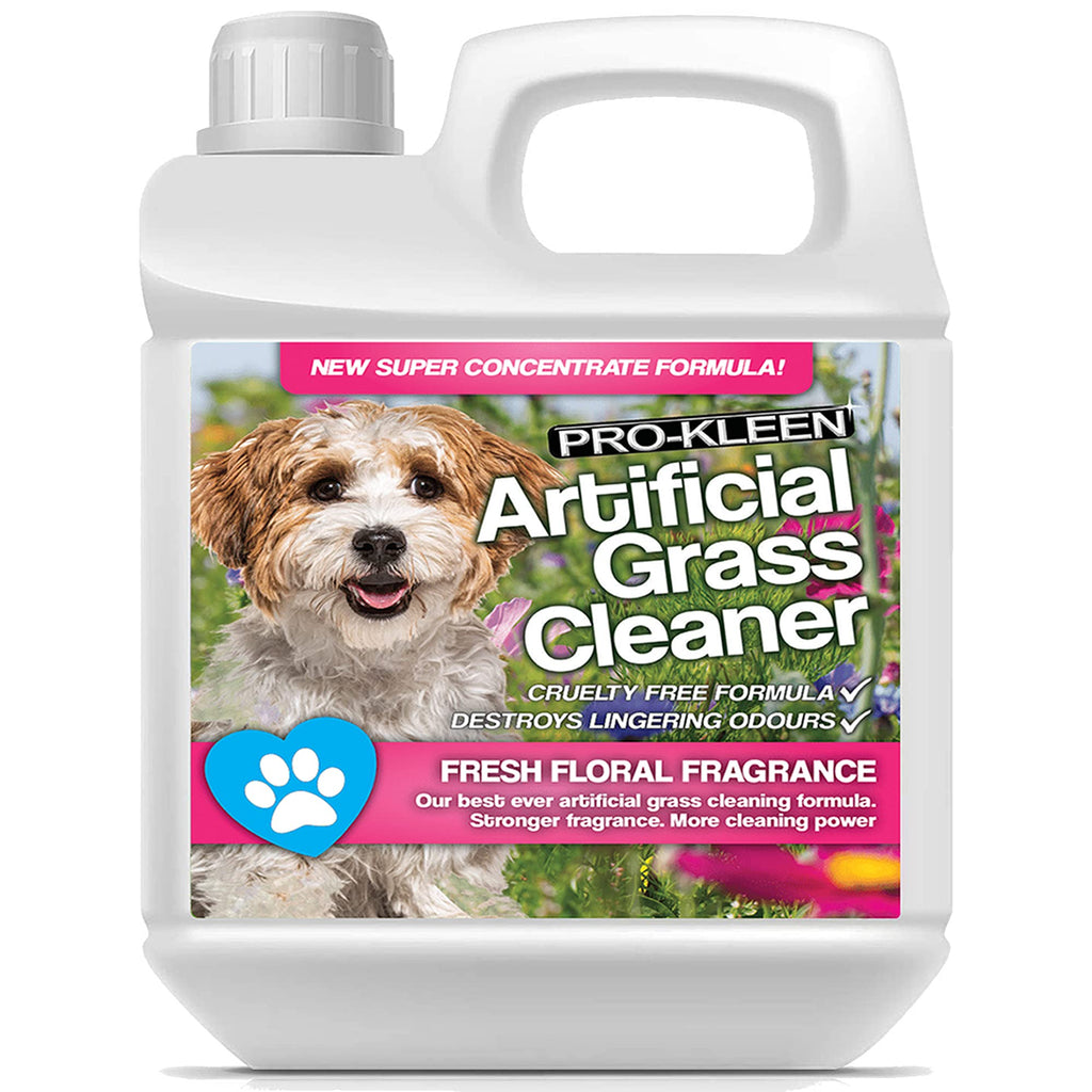 Pro-Kleen Artificial Grass Cleaner for Dogs and Pet Friendly Cruelty Free Disinfectant with Deodoriser 4 in 1 (10:1 Super Concentrate Makes 10 Litres) (1 Litre (Floral)) - PawsPlanet Australia