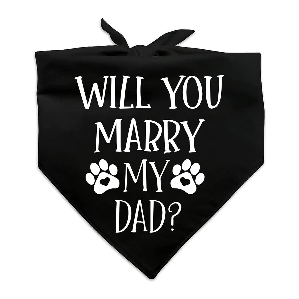 easycozy Funny Wedding Black Pet Dog Bandana Scarf, Will You Marry My Dad Dog Engagement Announcement Dog Bandana Wedding Photo Prop Pet Accessories for Dog Lovers Owner Gift - PawsPlanet Australia