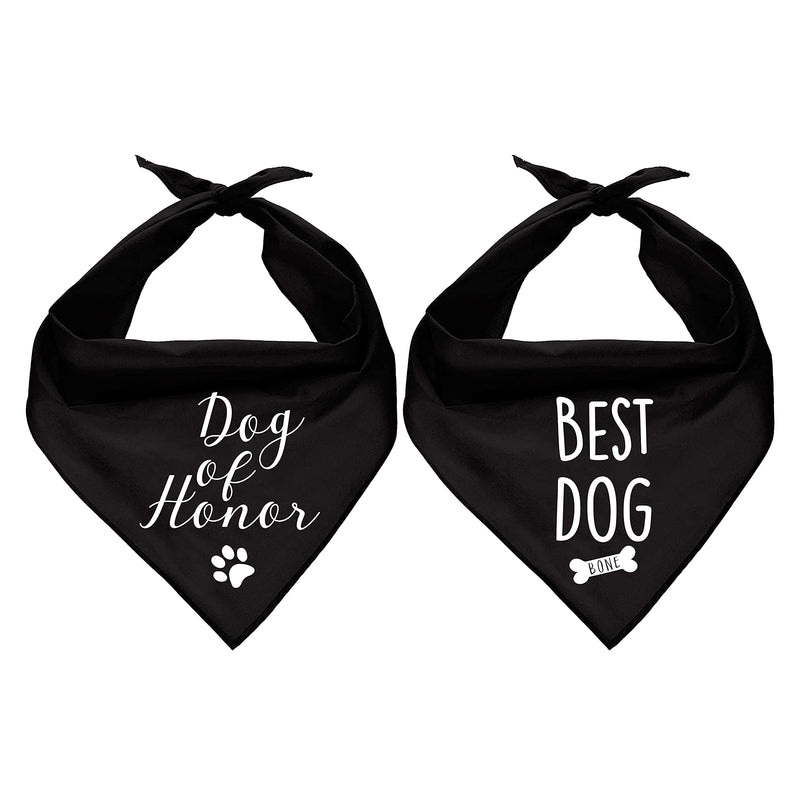 easycozy Dog of Honor, Best Wedding Dog Bandana, Bridal Party Dog Bandana, Wedding Photo Prop, Pet Scarf Accessories for Dog Lovers Dog Owners, Pack of 2 - PawsPlanet Australia