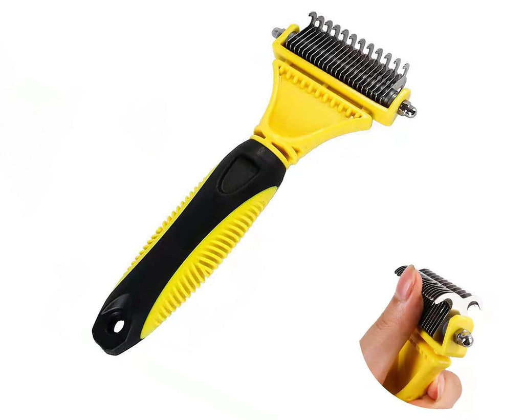 12 + 23 pet stainless steel comb double-sided, Grooming products for dogs, removes undercoat & tangles, massage effect. - PawsPlanet Australia