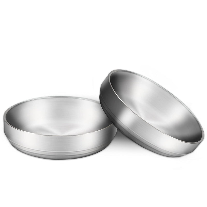 2x Stainless Steel Bowl Cat Bowl, 304 Material Cat Dish, Safe to Contact with Food, Drop-proof and Easy to Clean - PawsPlanet Australia