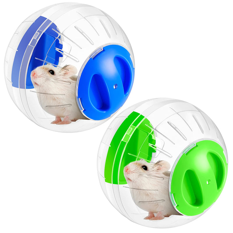 2 Pieces Hamster Exercise Ball Small Animals Hamster Toy 4.8 Inch Transparent Hamster Ball Mini Running Activity Exercise Ball Small Animals Cage Accessories, 2 Colors - PawsPlanet Australia