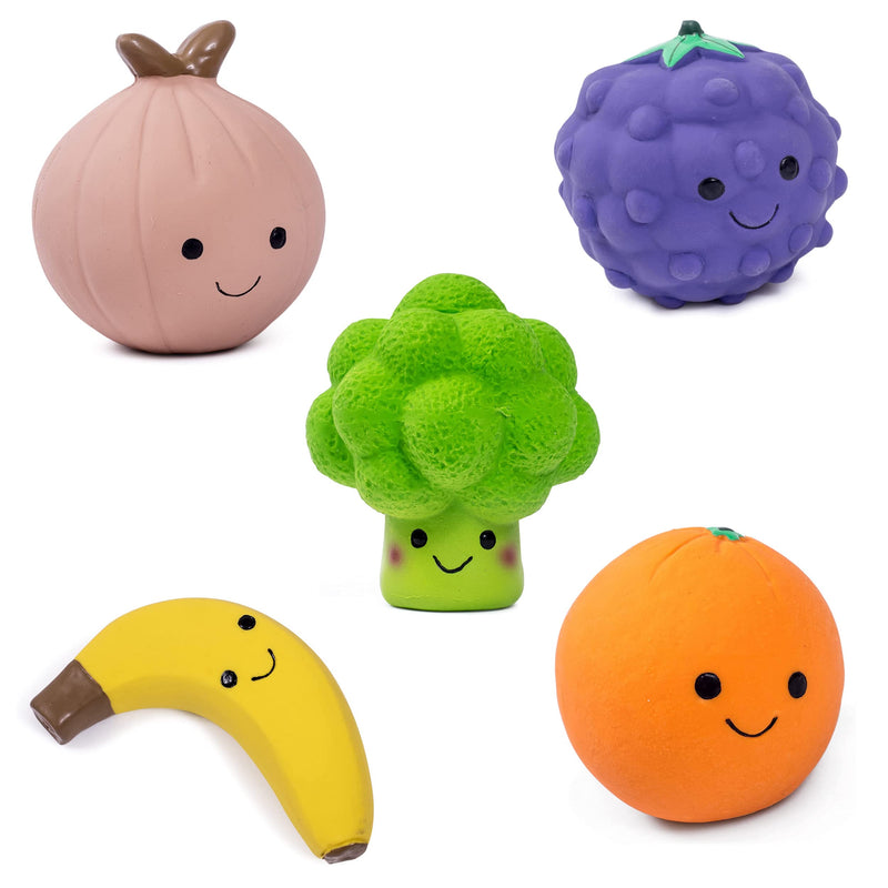 Petface 5-a-day Latex Fruit and Veg Chew Toy Bundle 5-a-day Bundle Small - PawsPlanet Australia