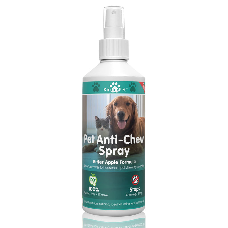 KinderPet Pet Anti Chew Spray Bitter Apple Spray 250ML Household Pet Chewing Deterrent Alcohol Free Anti Chew Repellent Formula for Pet Puppies Dogs Kittens Cats - PawsPlanet Australia