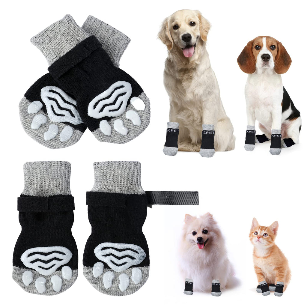 Hcpet Dog Socks Anti-slip Paw Protector Dog Boots, Dog Socks Traction Control for Indoor Wear, Fit Extra Small to Extra Large Dogs Cats S - PawsPlanet Australia