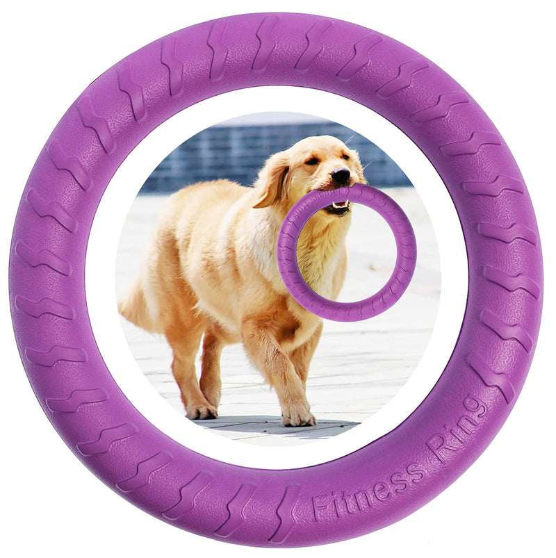 Dog Fitness Ring Dog Bite Ring Dog Training Ring,Pet Dog Outdoor Game Agility Exercise Training Equipment,Tug of War Interactive Training Ring for Small Medium Large Dogs (Purple/Trumpet Ring) Purple Trumpet Ring(Small Dog& Cat) - PawsPlanet Australia