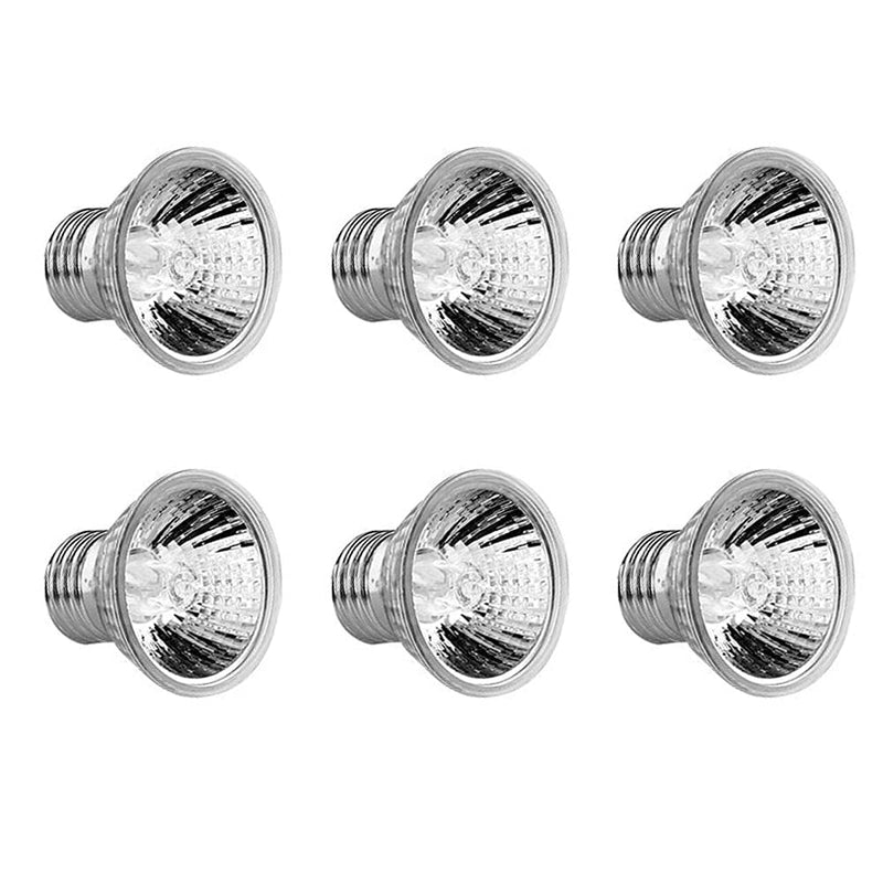 ECOSI 25W E27 Reptile Heating Bulb, UVA UVB Bulbs for Tortoise Heat Lamp Halogen Basking Bulb for Aquarium Reptile Lizards Turtle Snakes- 6 pcs 25.0 Watts - PawsPlanet Australia