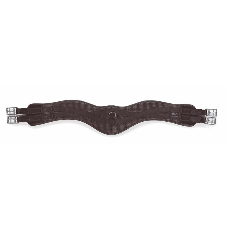 Shires Anti-Chafe Anatomic Girth with Elastic - Brown 46 - PawsPlanet Australia