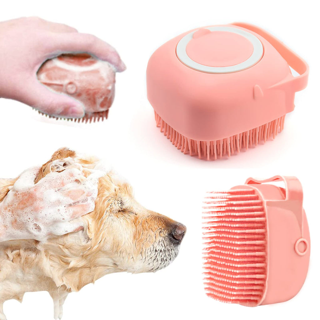 Cyleibe Pet Dog Bath Brush Dog Brush, Cat Grooming Brush Dog Grooming Brush Pet SPA for Puppy Cats Shower (Pink) - PawsPlanet Australia