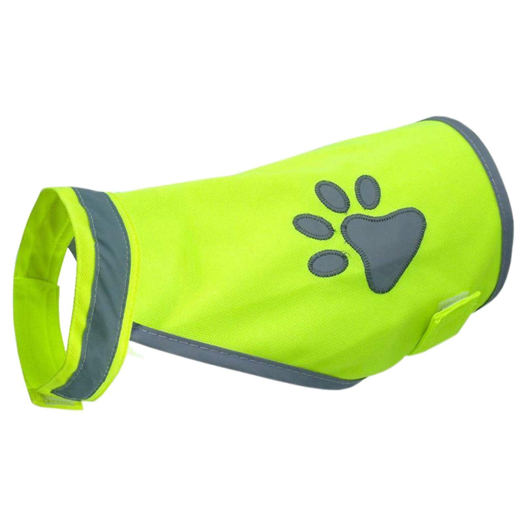 MOVKZACV Dog Safety Yellow Reflective Vest with Leash Hole- High Visibility Pet Clothes Safety Night Dog Vest, Keep Your Dog Visible S - PawsPlanet Australia